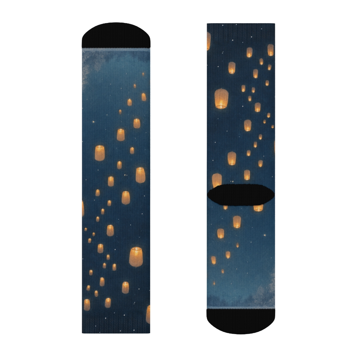 Winter Lantern Constellation unique printed sockscustom socks