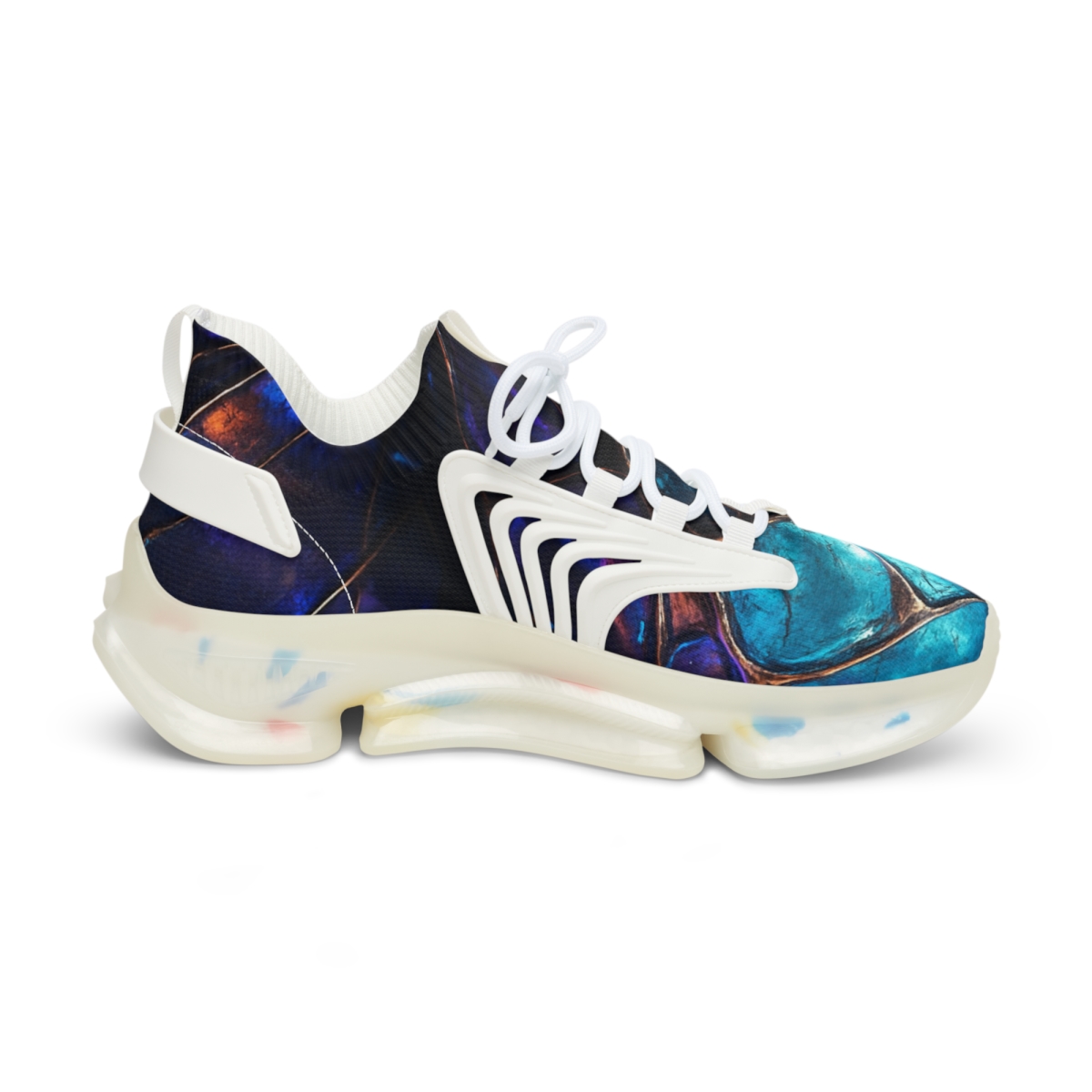 Iridescent Carapace designer branded sneakers