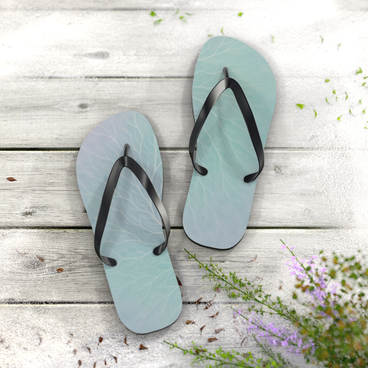Lavender Breeze Spiral Flip Flops