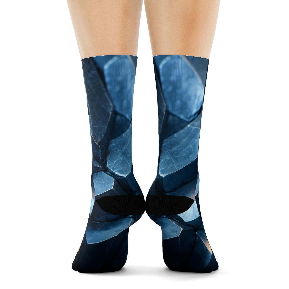 Mineral Facet Prism Drift unique printed sockscustom socks