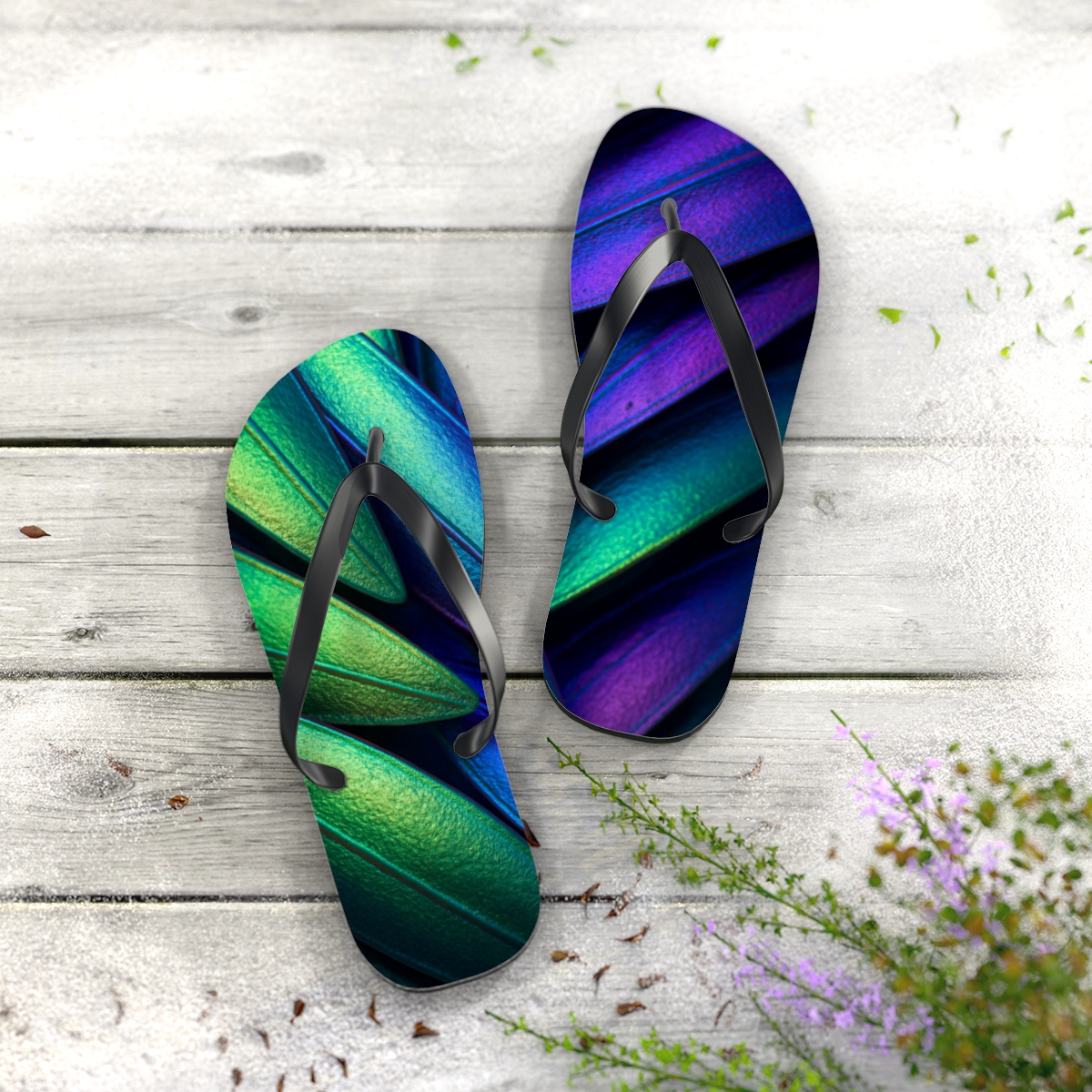 Prismatic Beetle Mirage soft sole flip flops