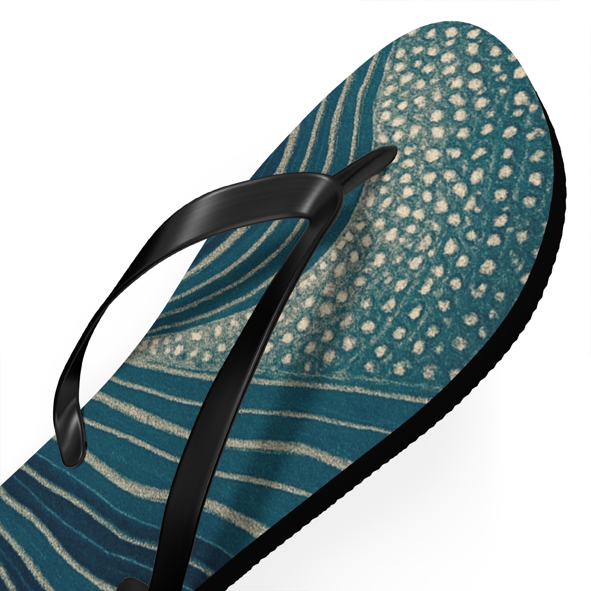 Tide Line Vortex Weave personalized beach flip flops