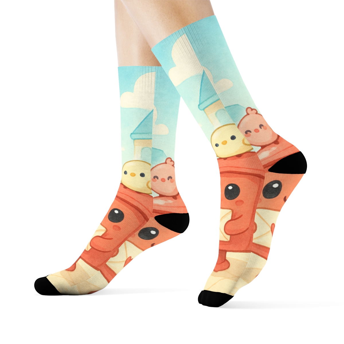 Strawberry Mailbox Buddies comfortable cotton socks