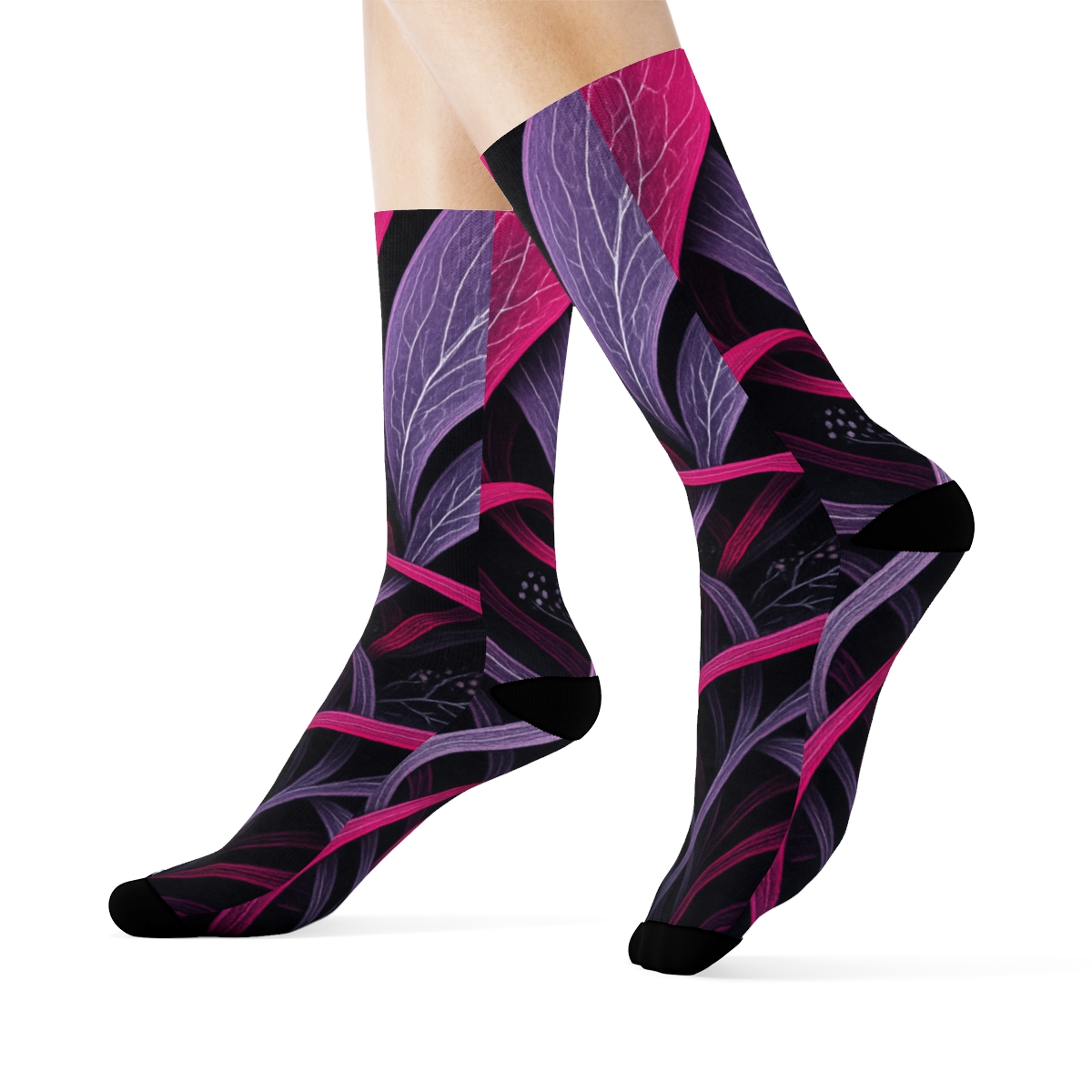 Orchid Vein Circuit Weave sports performance socks