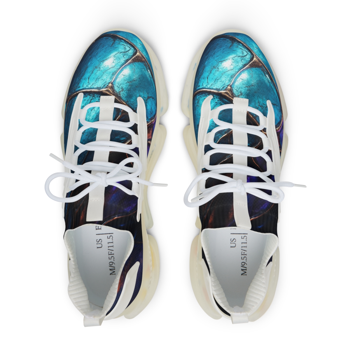Iridescent Carapace designer branded sneakers