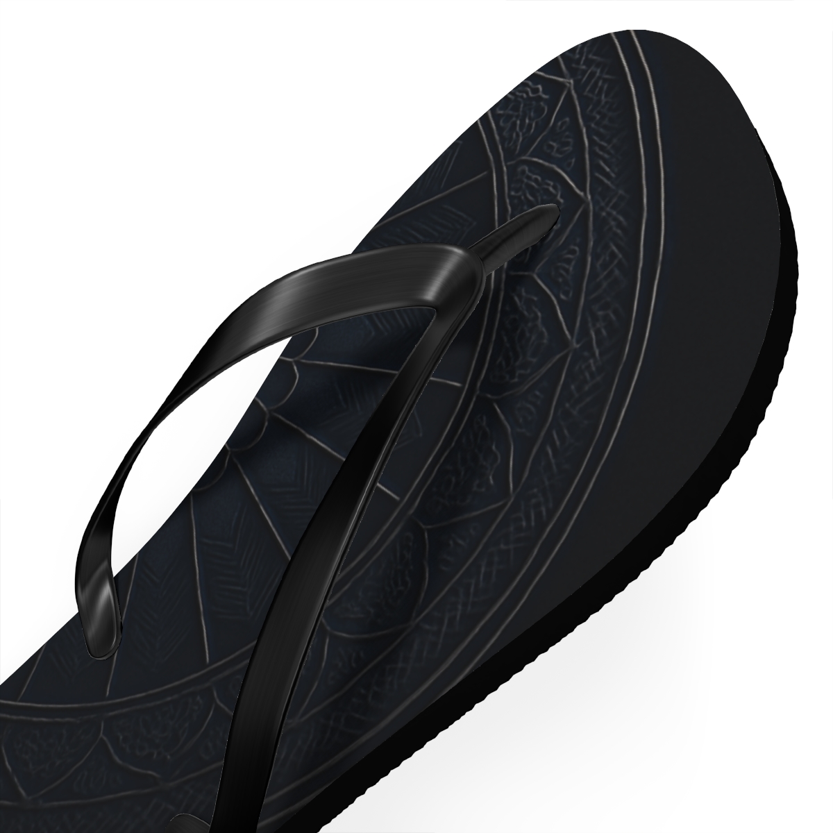 Velvet Orbit Filigree Mandala soft sole flip flops