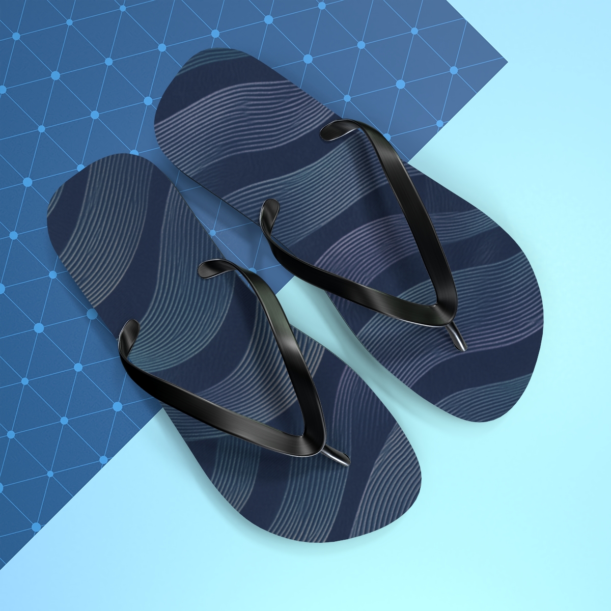 Moire Nebula Weave stylish summer flip flops