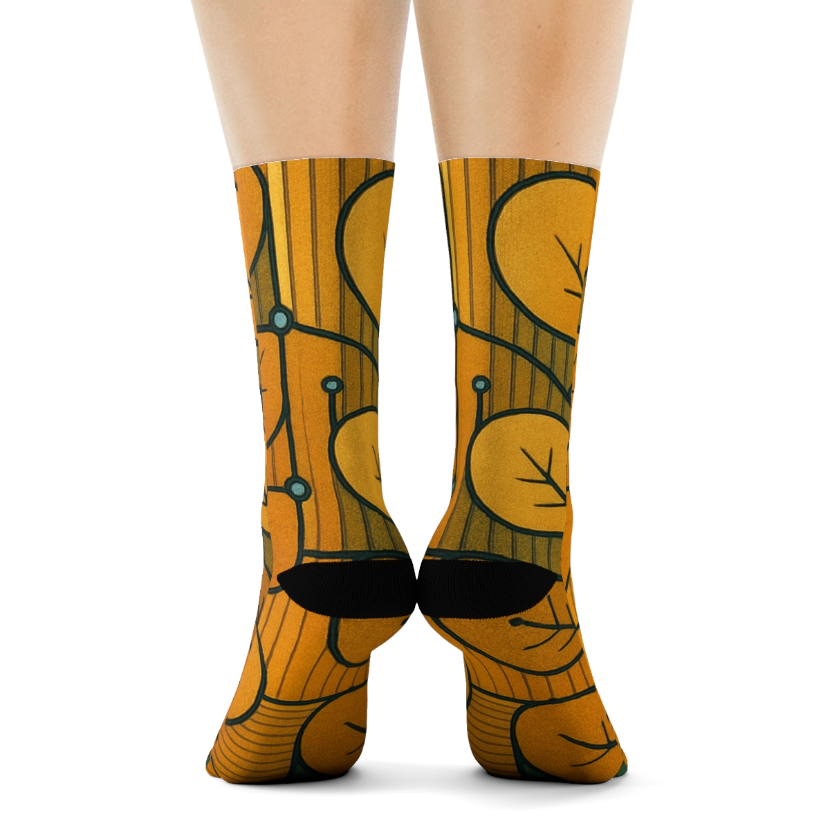 Marigold Vein Lattice Circuit designer logo socks