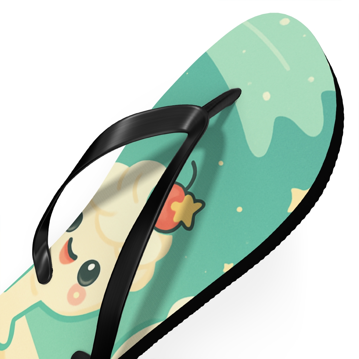 Mint Comet Milkshake Parade custom flip flops