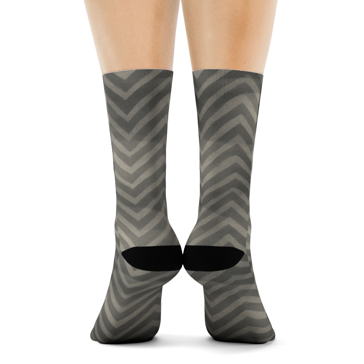 Phase Shifted Chevron Moire comfortable cotton socks