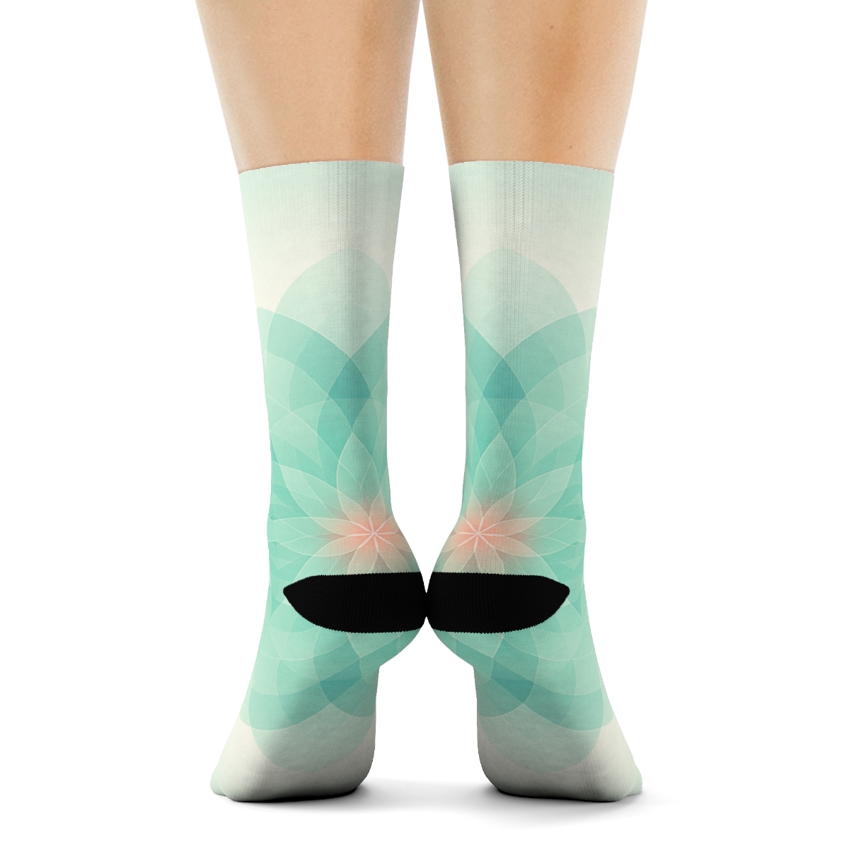 Orbiting Petal Lattice designer logo socks