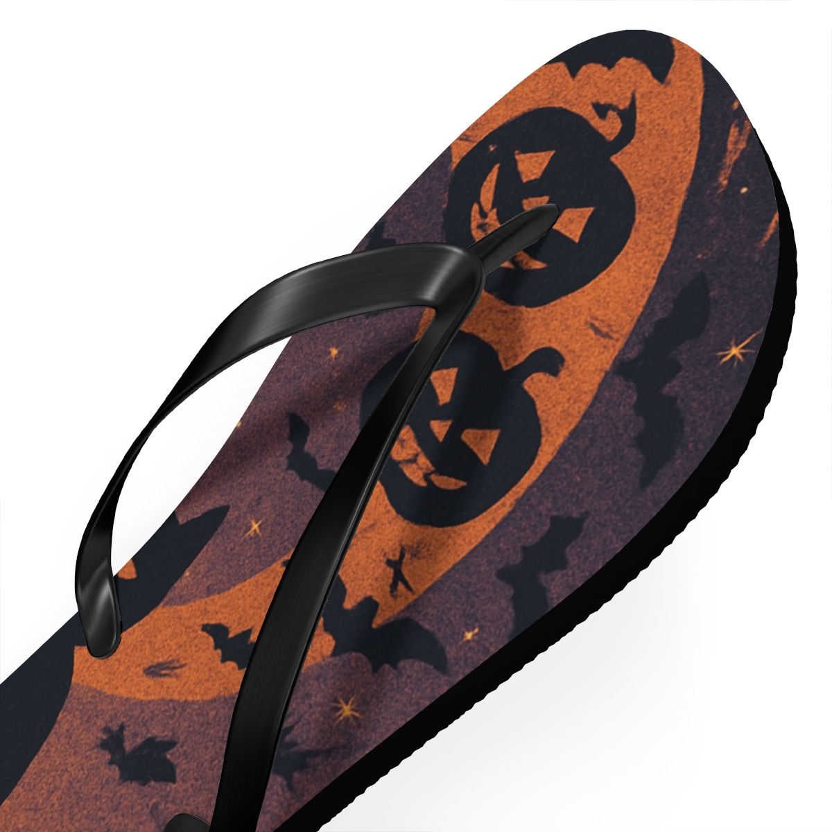 Autumn Halloween Comet Masquerade trendy printed flip flops