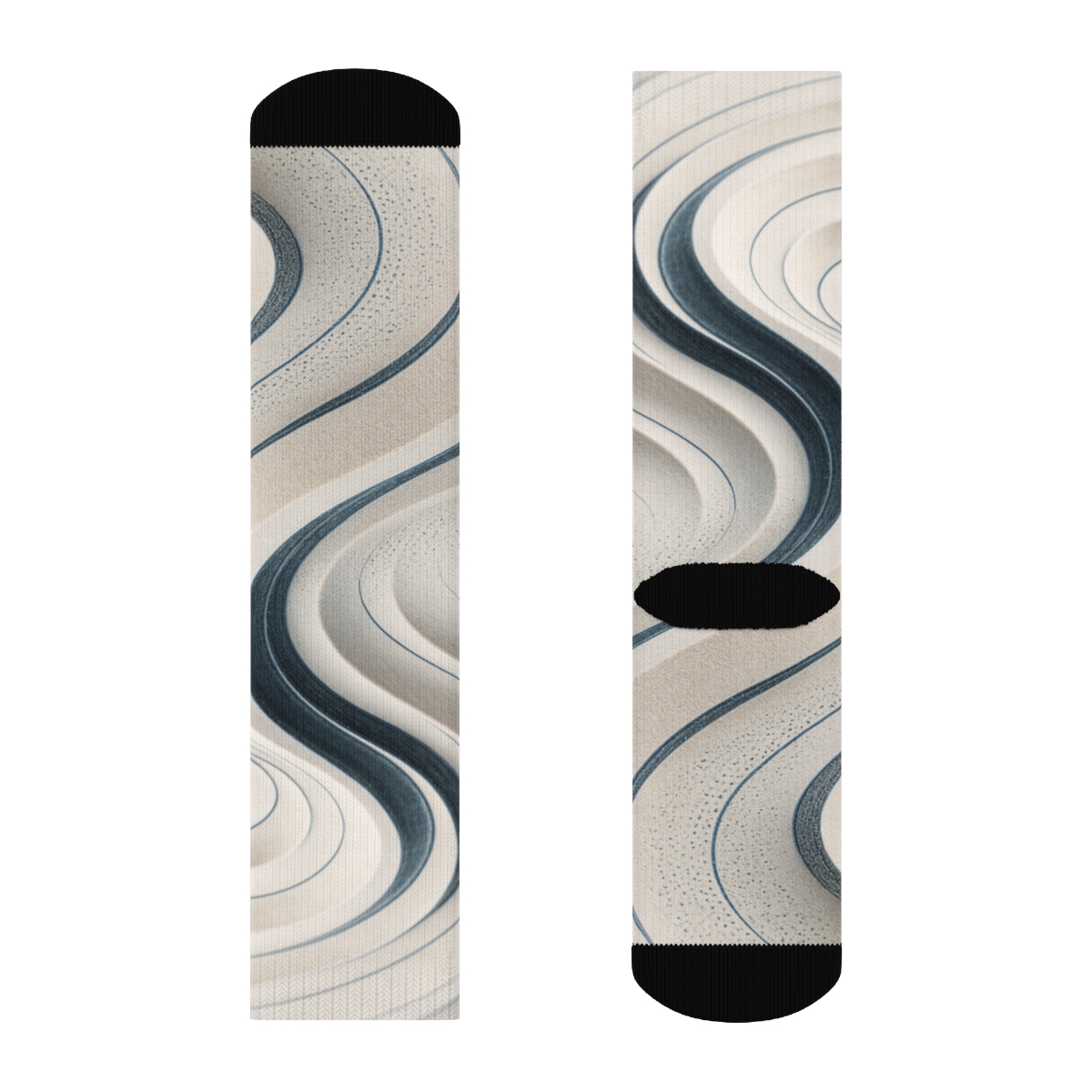 Wind Sculpted Ripple Arc Array comfortable cotton socks