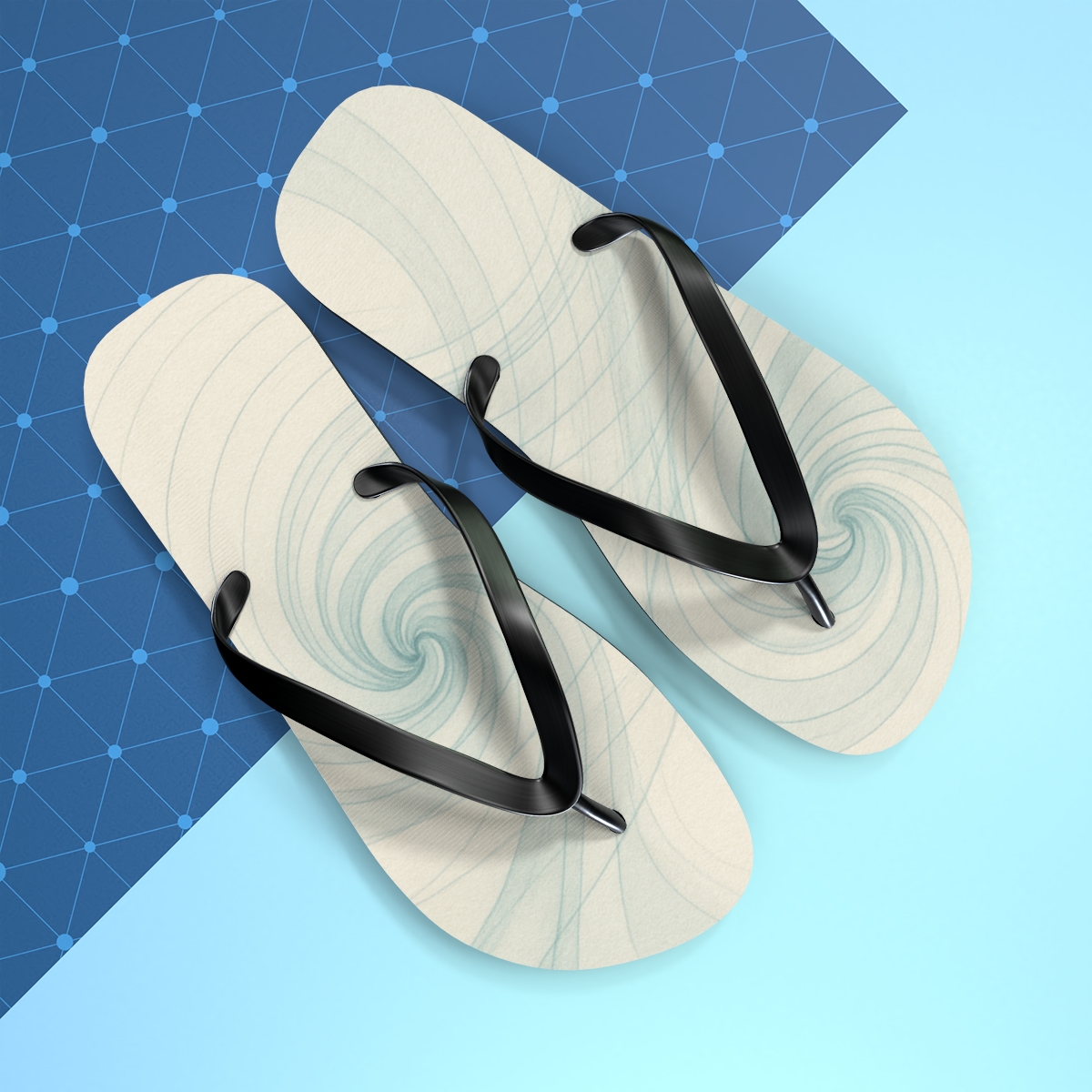 Vapor Curl Wavefront Diagram unique graphic flip flops