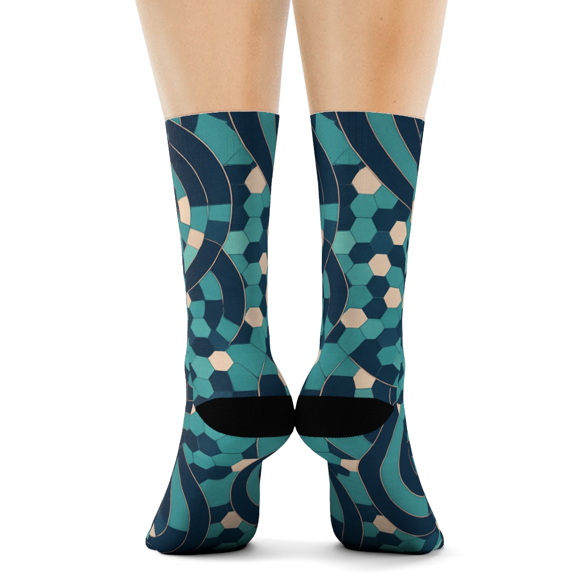 Orbital Mosaic Wavefield custom socks