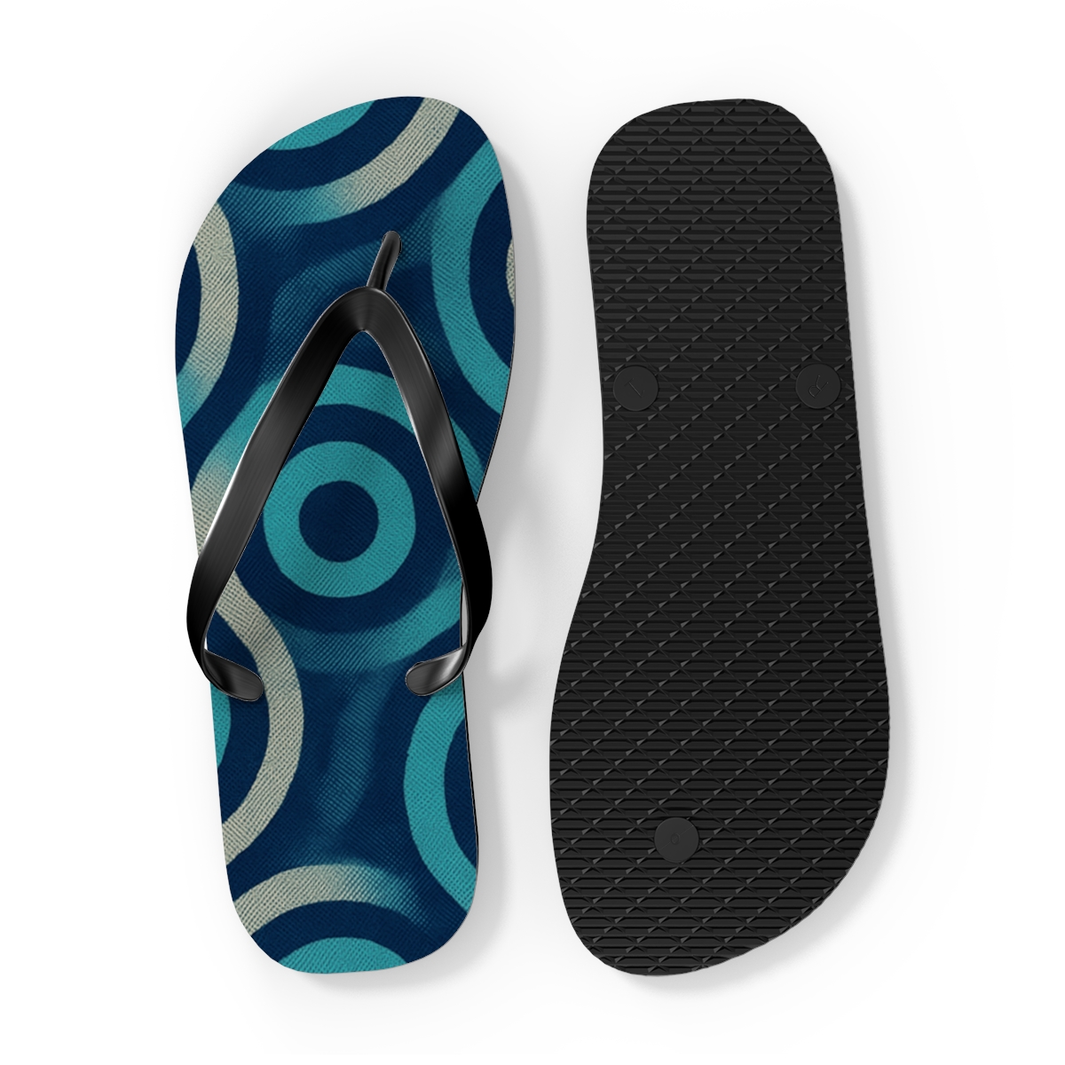 Moire Orbit Weave custom flip flops