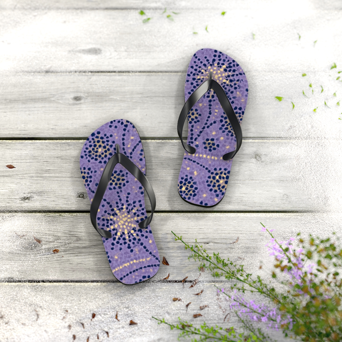 Lavender Radiance Flip Flops