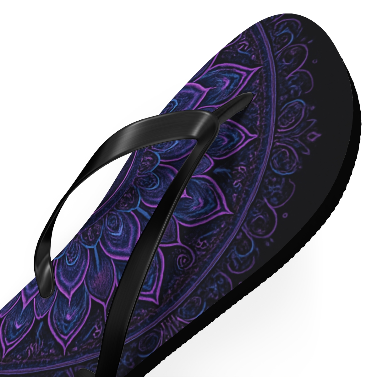 Prismatic Orbit Filigree colorful rubber flip flops