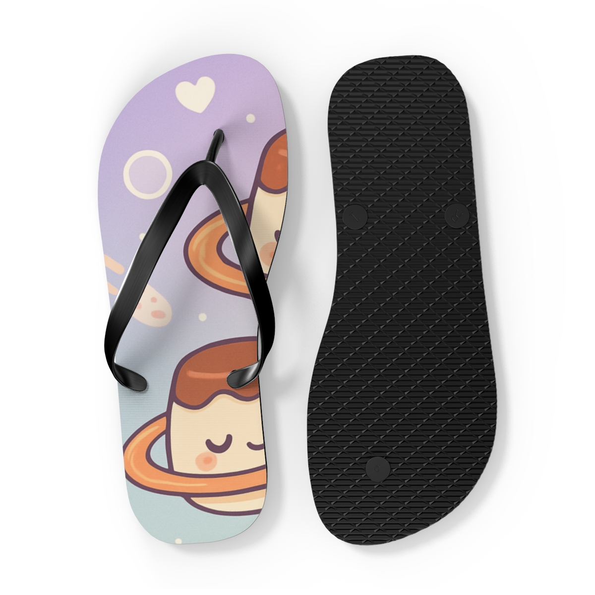 Pastel Planet Pudding Pals comfortable casual flip flops