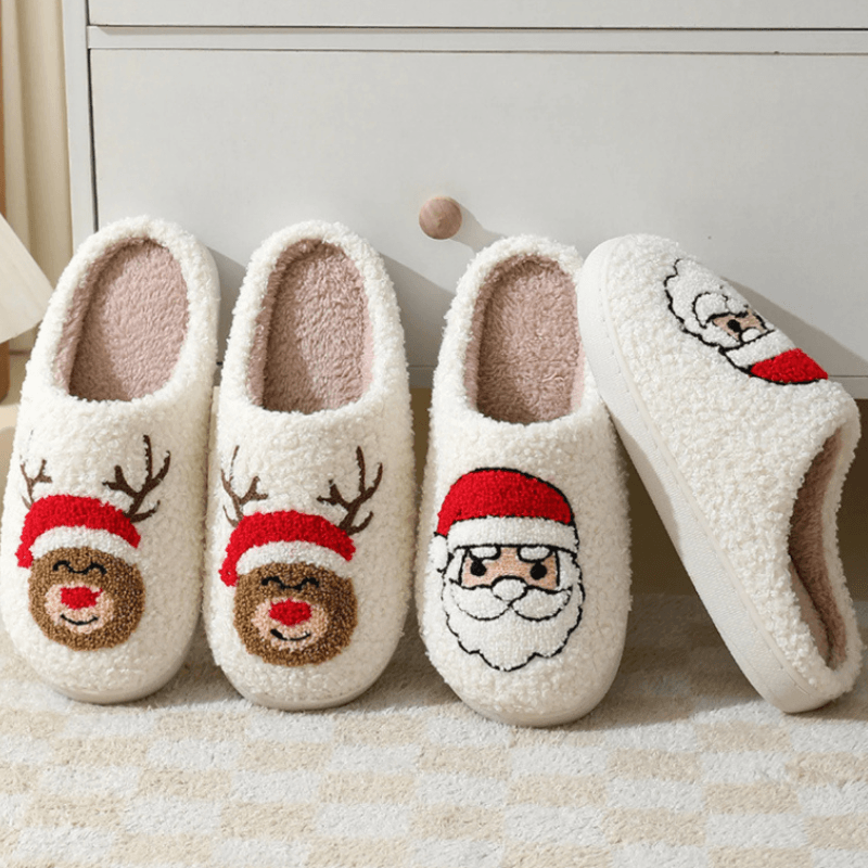 Festive Holiday Slide Slippers