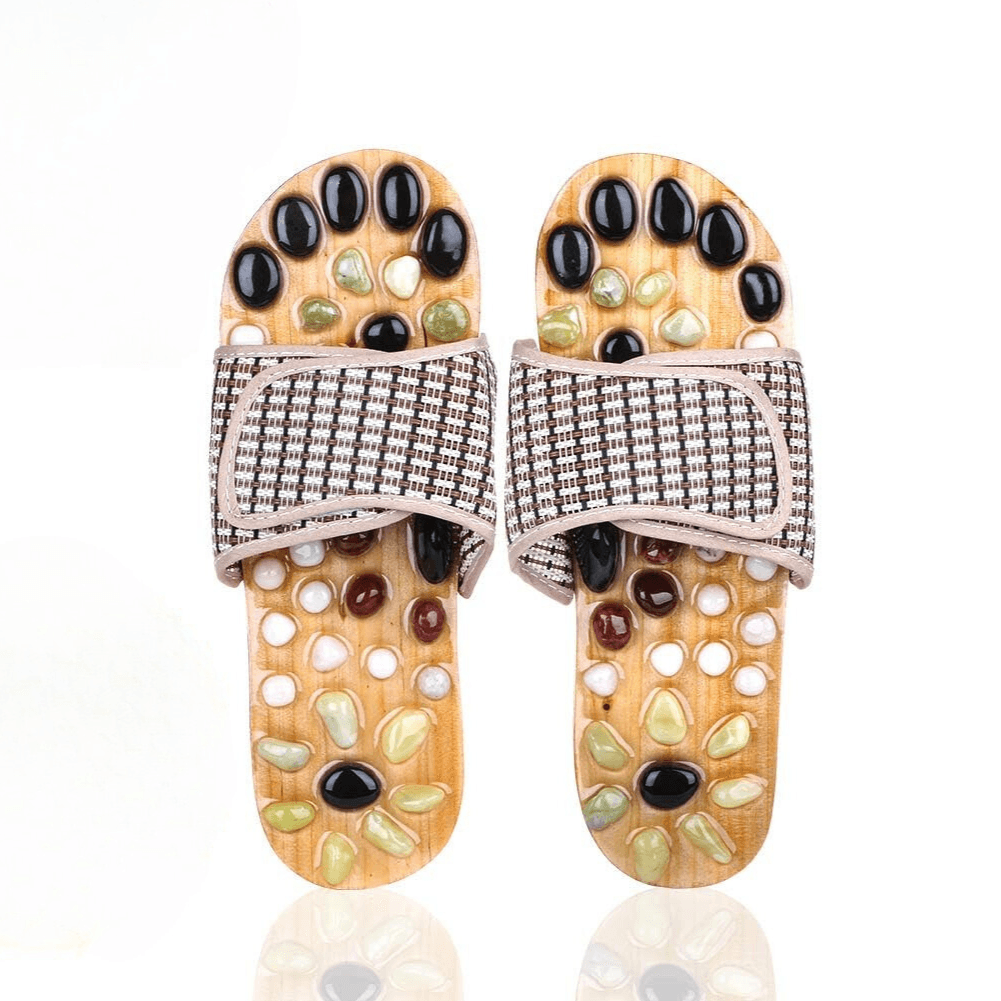 Earth Stone Acupressure Slippers – Therapeutic Massage for Wellness - Cloud Cushion Slides