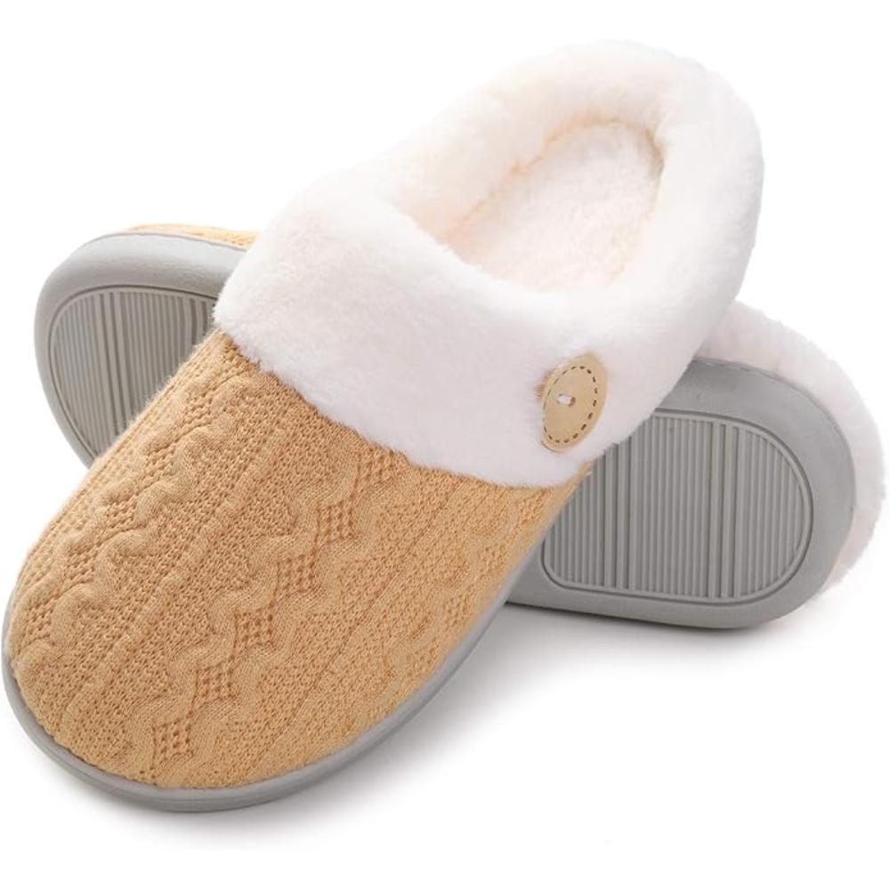 Warm Knit Slip Slippers