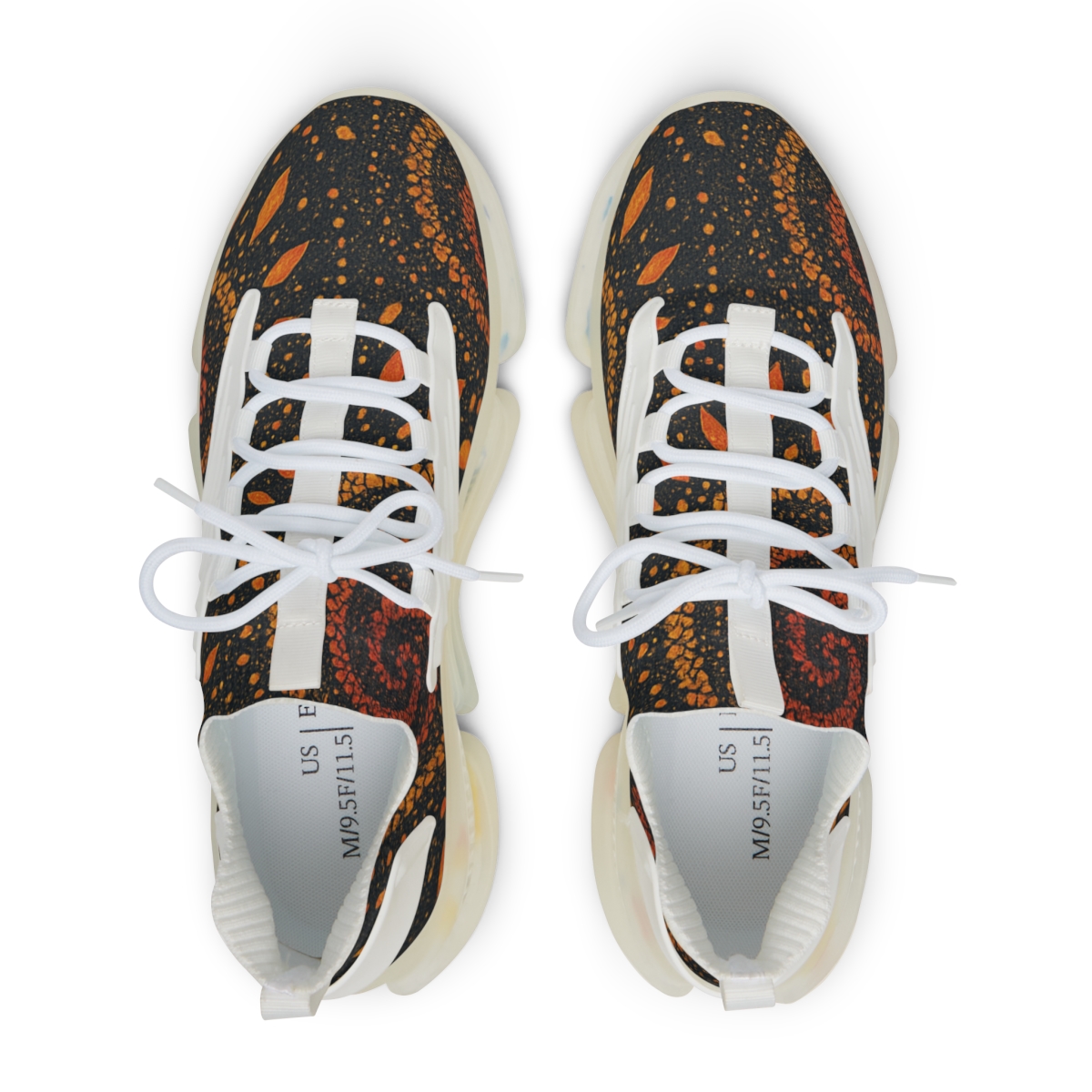 Marigold Spiral Constellation custom sneakers