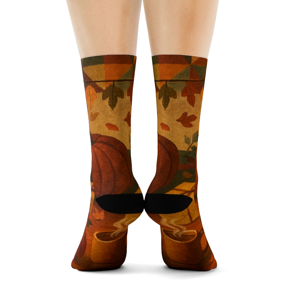 Autumn Hearth Mosaic trendy colorful socks