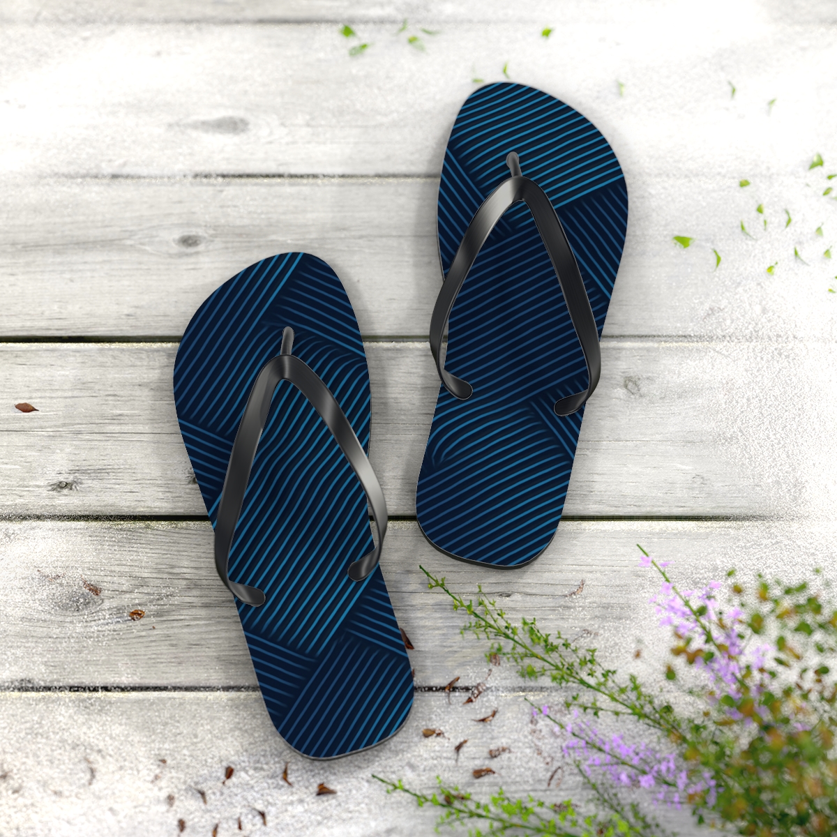 Moire Orbit Weave stylish summer flip flops