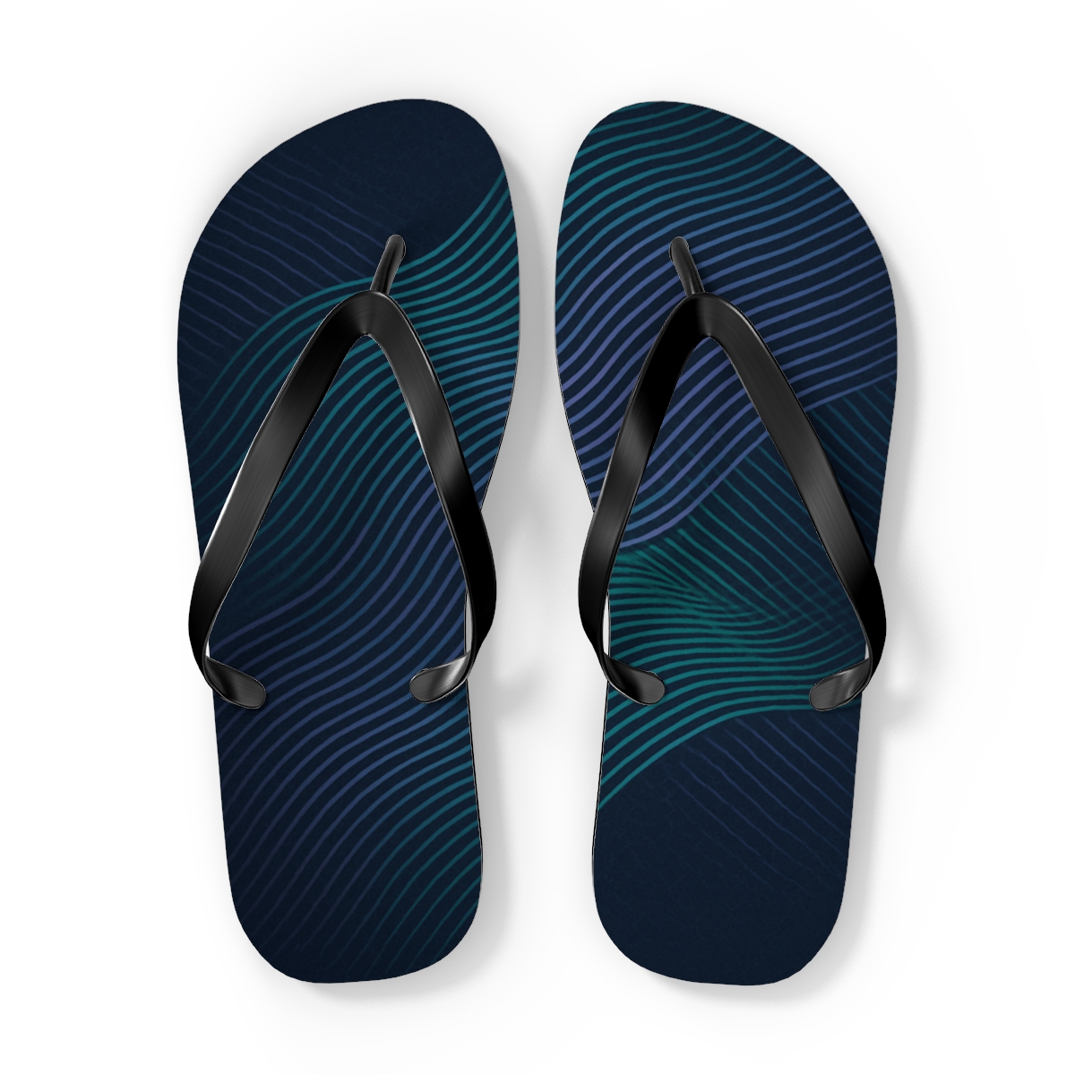 Moire Orbit Interference Weave custom flip flops