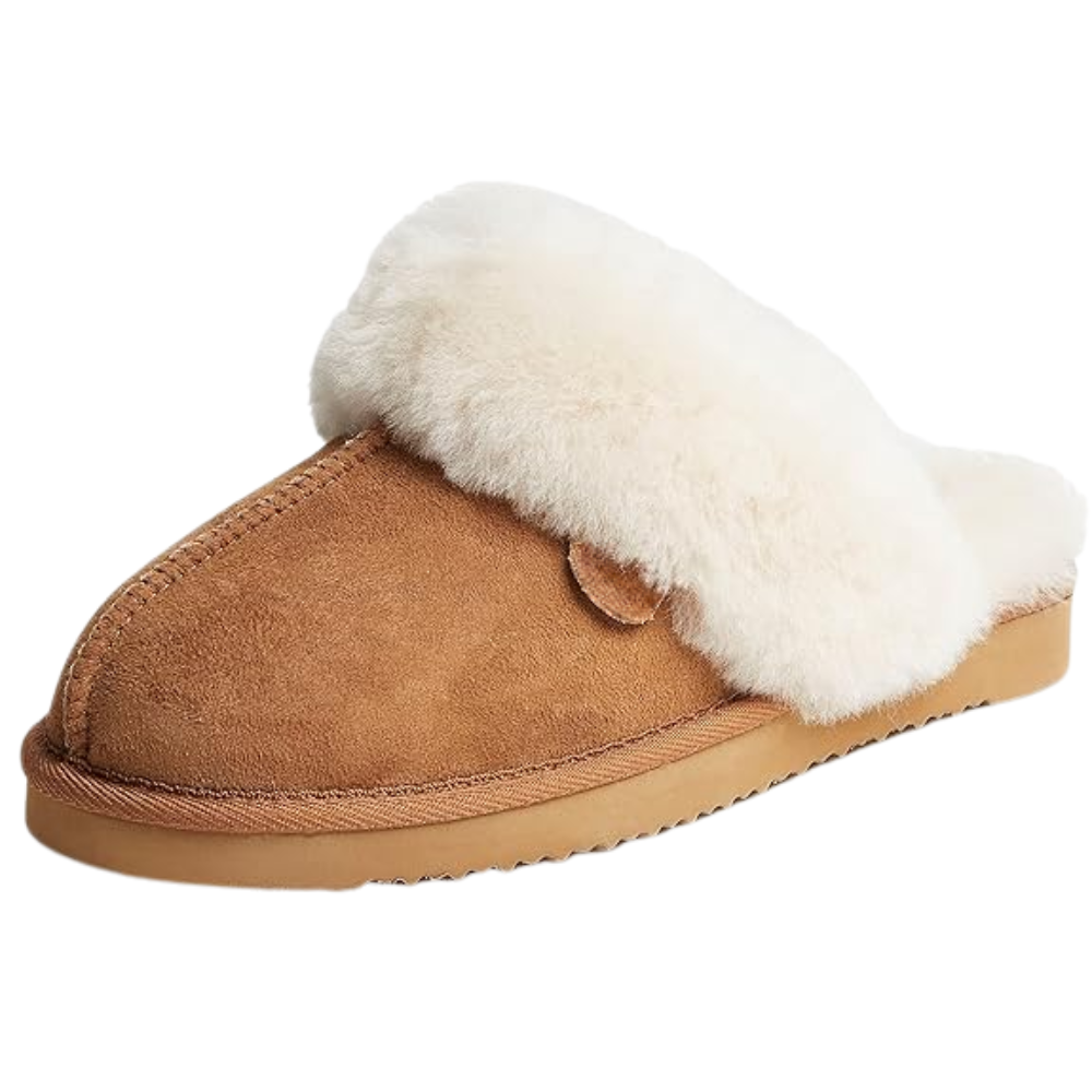 Fireside Shearling Fur Scuff Slippers