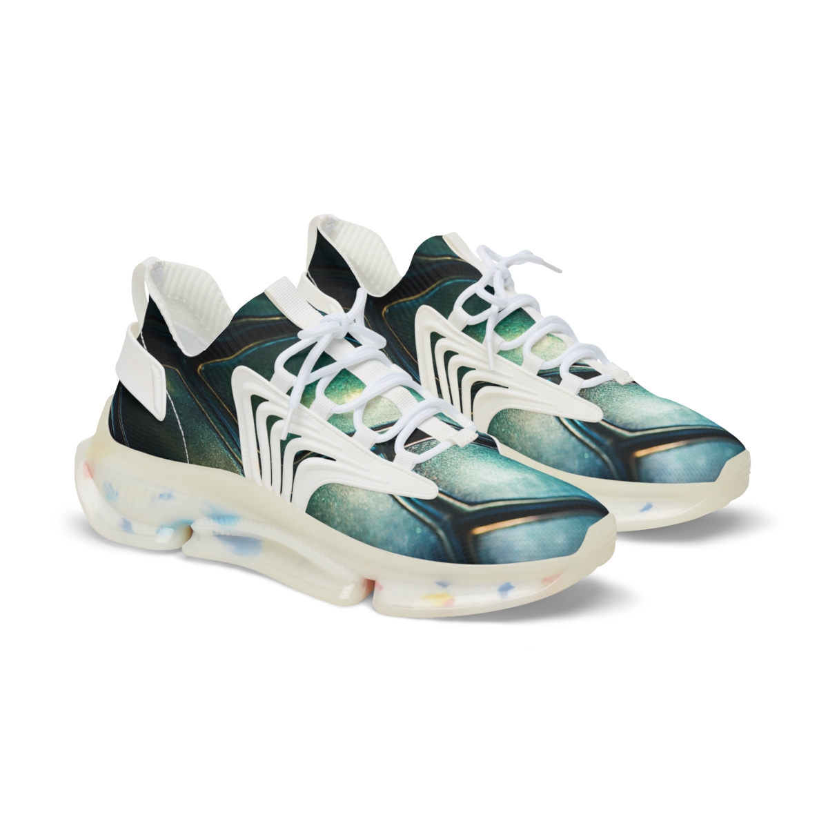 Iridescent Beetle Carapace Aurora stylish casual sneakers