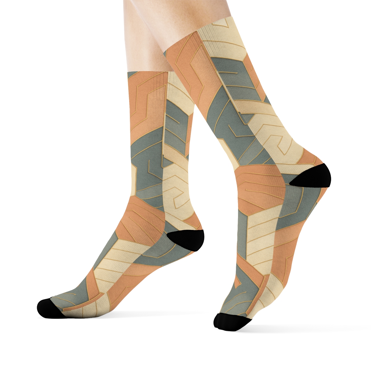 Hex Prism Drift Mosaic sports performance socks