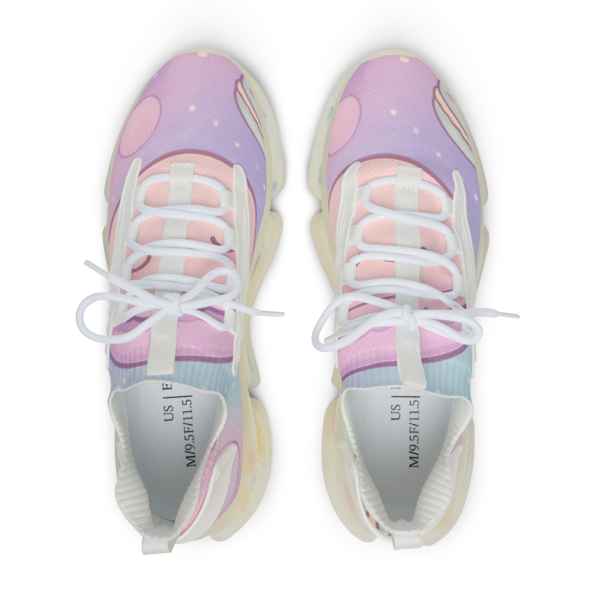 Cosmic Macaron Meteors custom sneakers