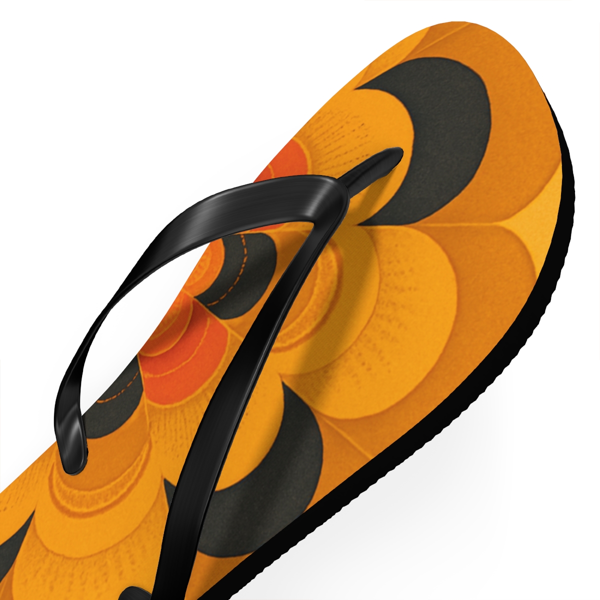 Marigold Pulse Rosette soft sole flip flops