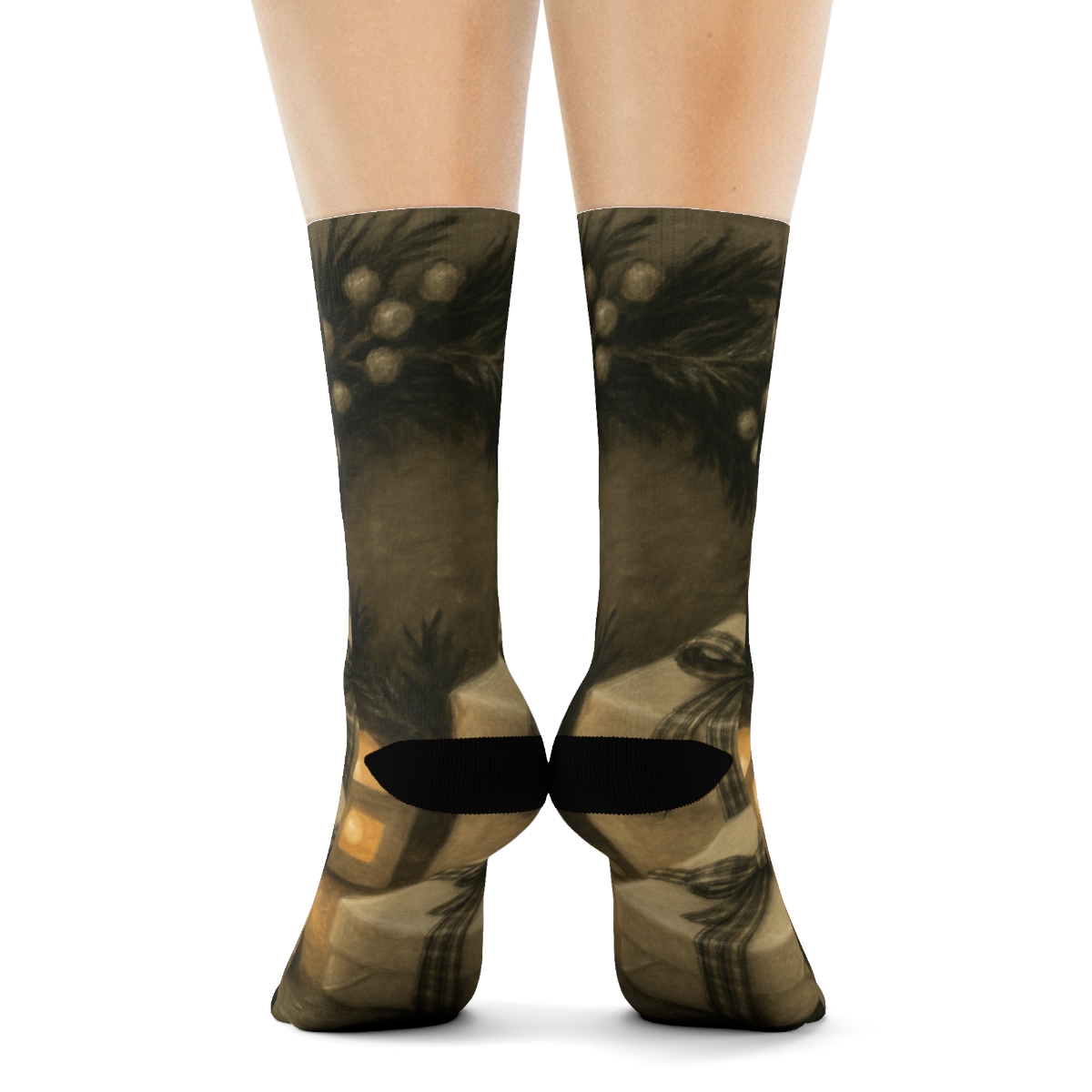 Midwinter Bell And Lantern Glow stylish patterned socks