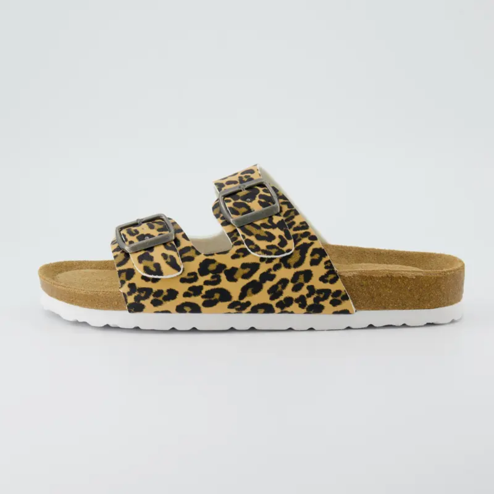 Dual Strap Cork Footbed Slides