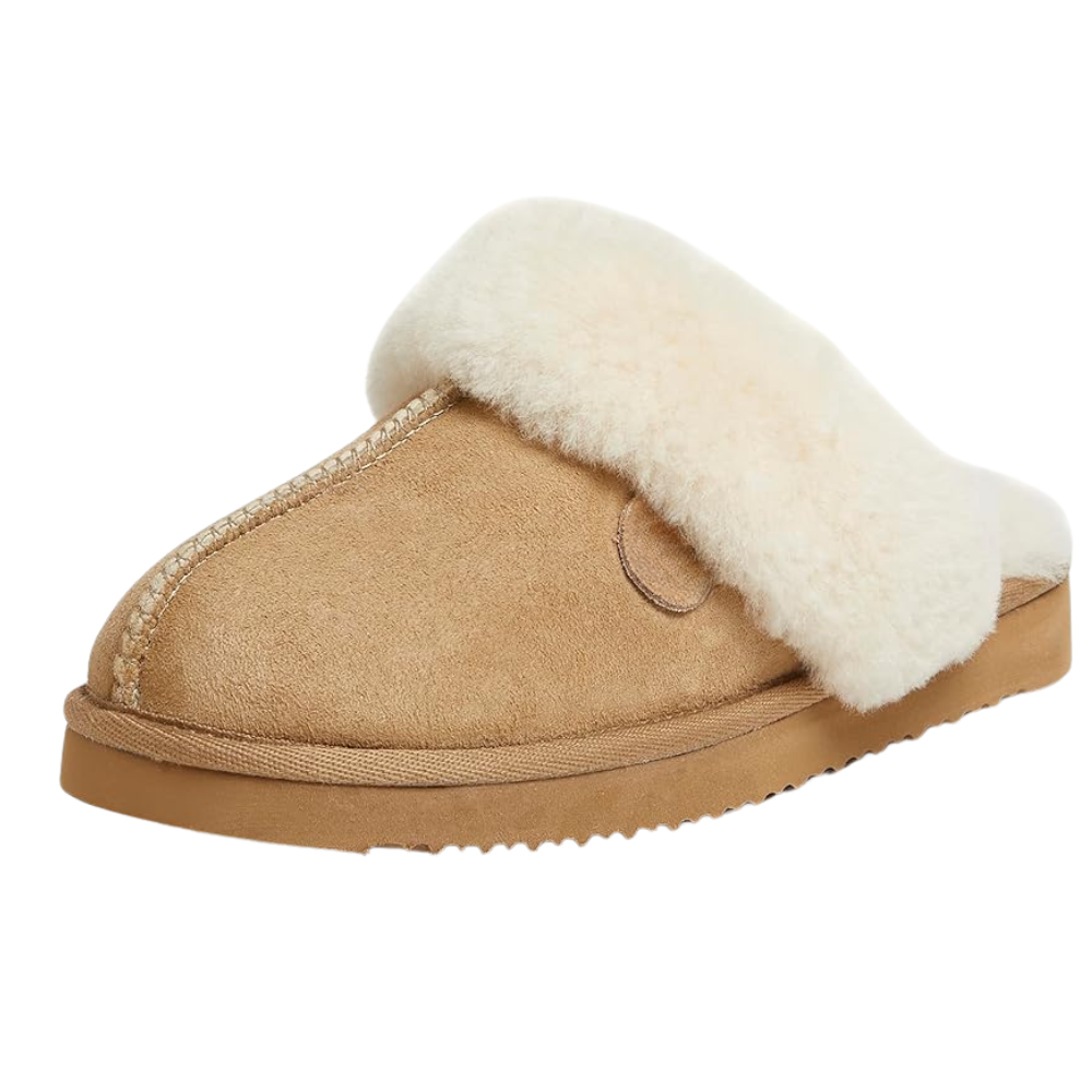 Fireside Shearling Fur Scuff Slippers