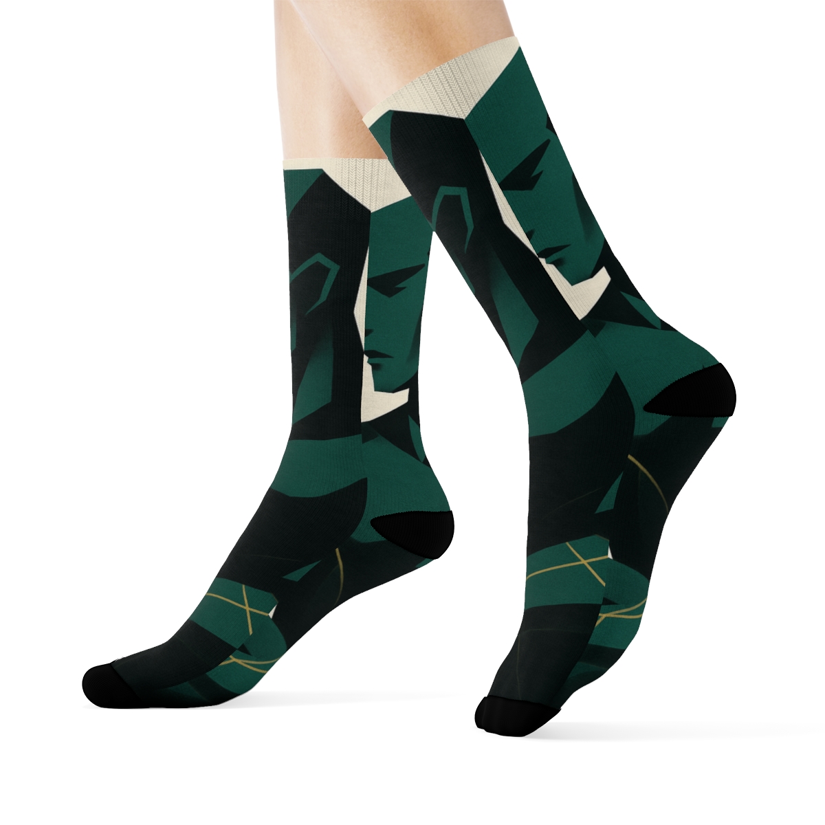 Praying Mantis Stillness Lattice sports performance socks