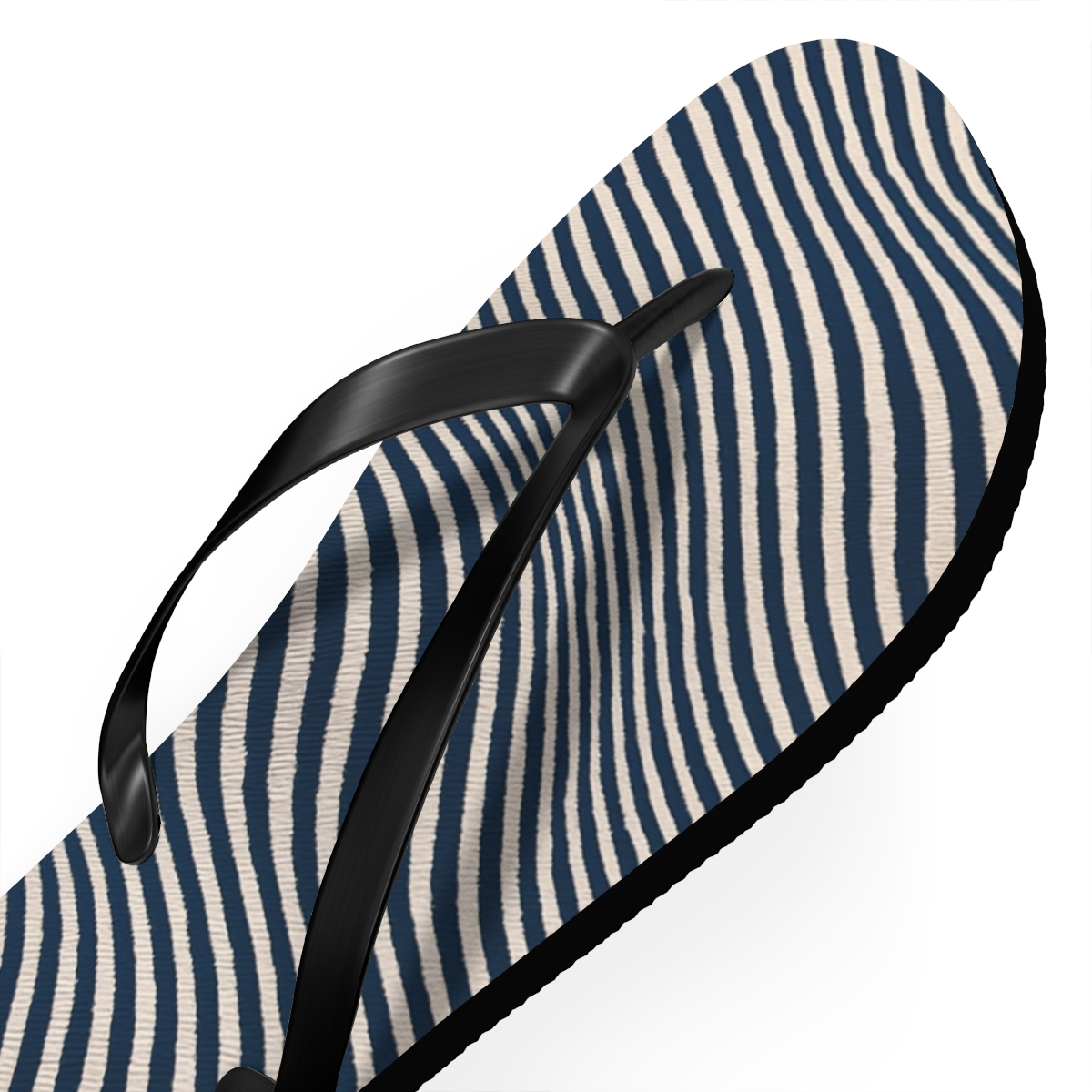Oscillating Stripe Moire Field unique graphic flip flops