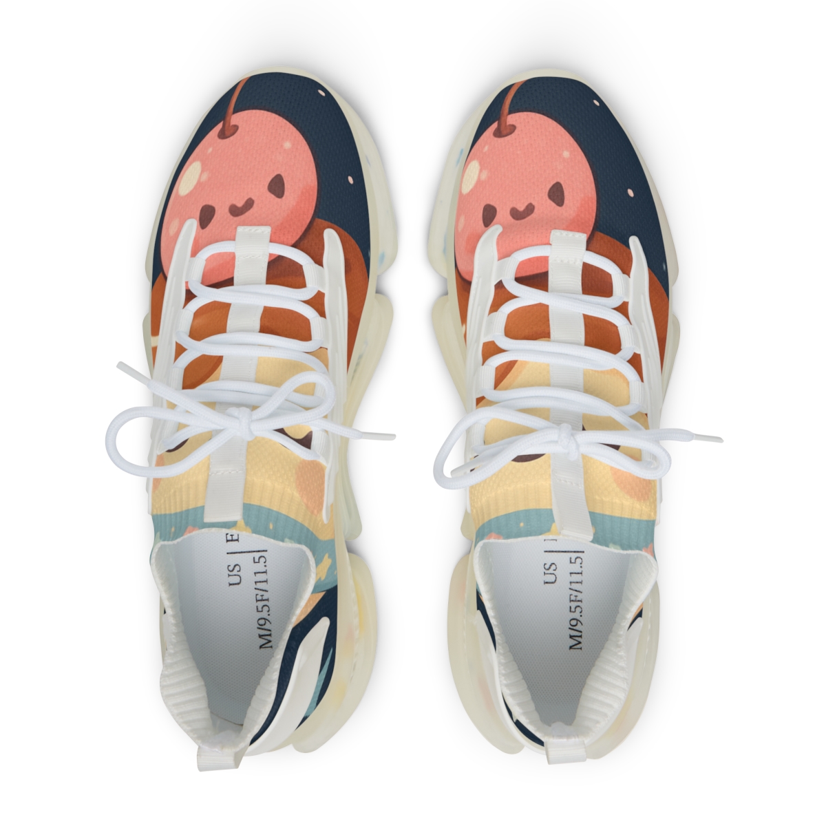 Sleepy Planet Pudding unique printed sneakers
