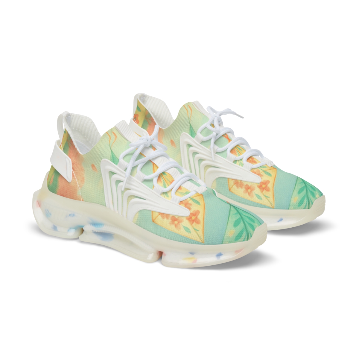 Spring Blossom Kite Dance unique printed sneakers