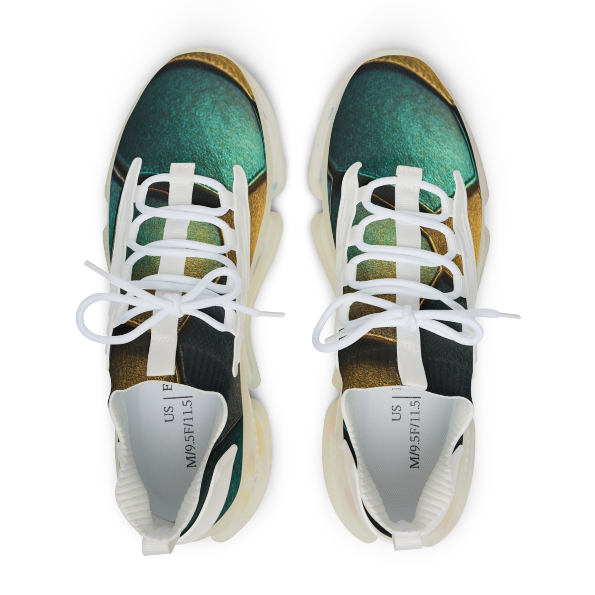 Iridescent Beetle Mosaic unique printed sneakers