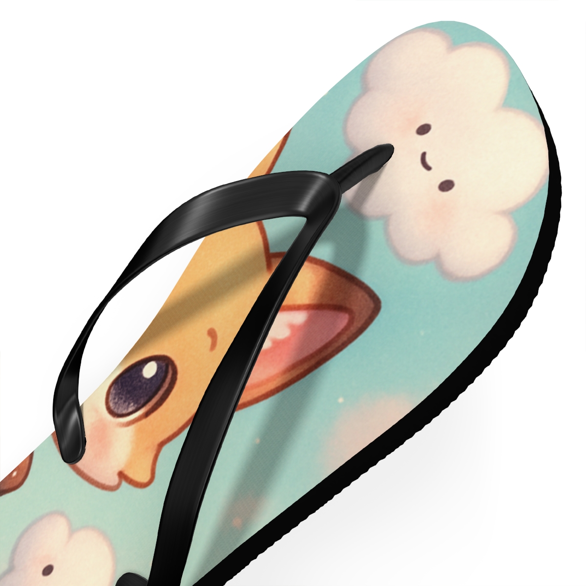 Cotton Candy Fox Float stylish summer flip flops