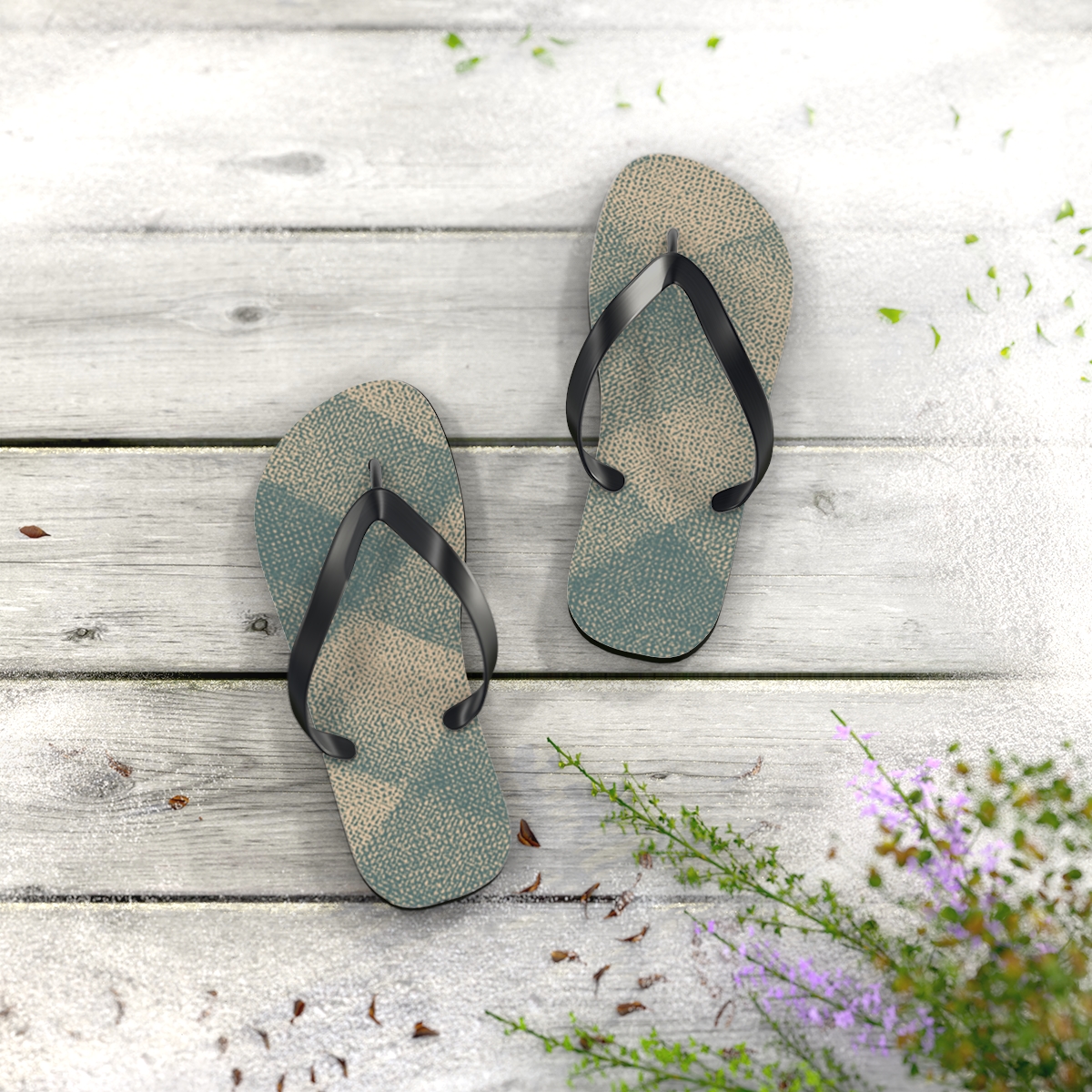 Woven Breeze Pattern Flip Flops