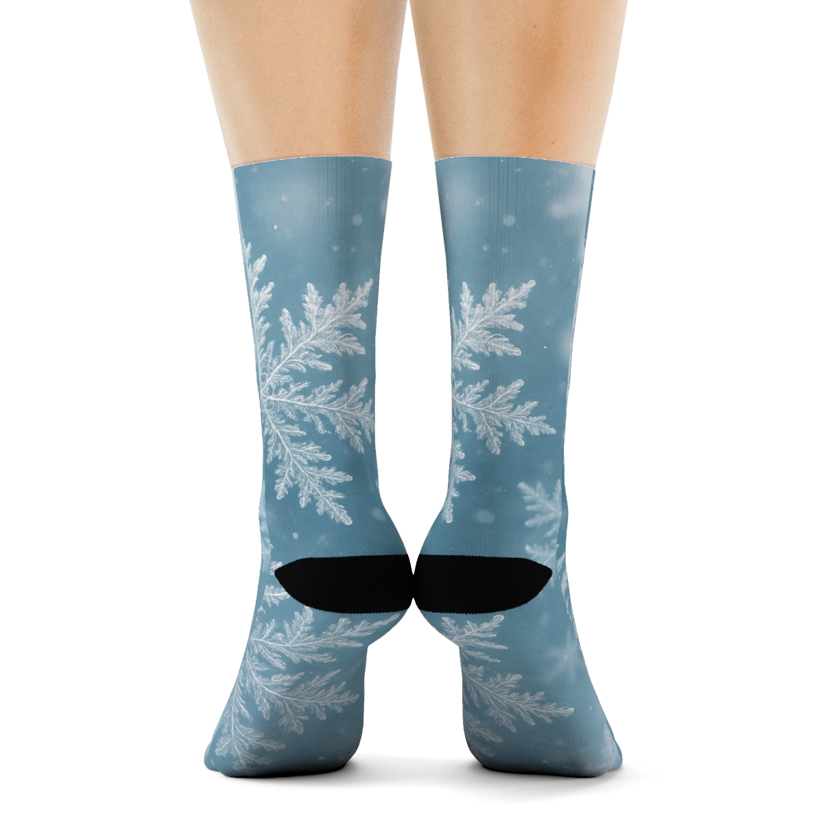 Serene Winter Snowfall Design Socks