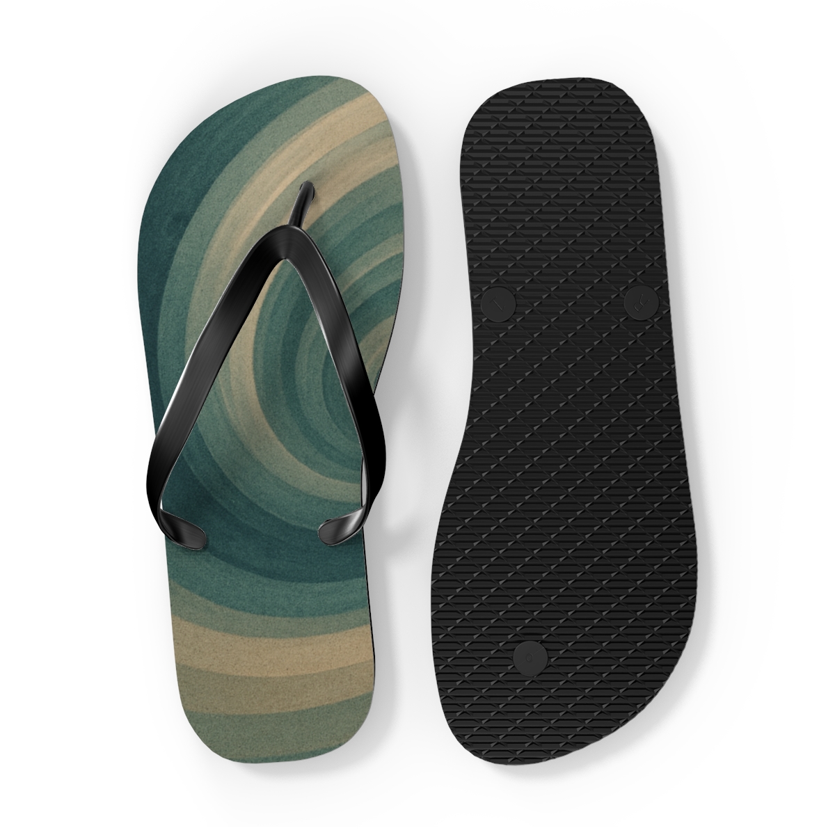 Vortex Silt Wavefront Diagram personalized beach flip flops