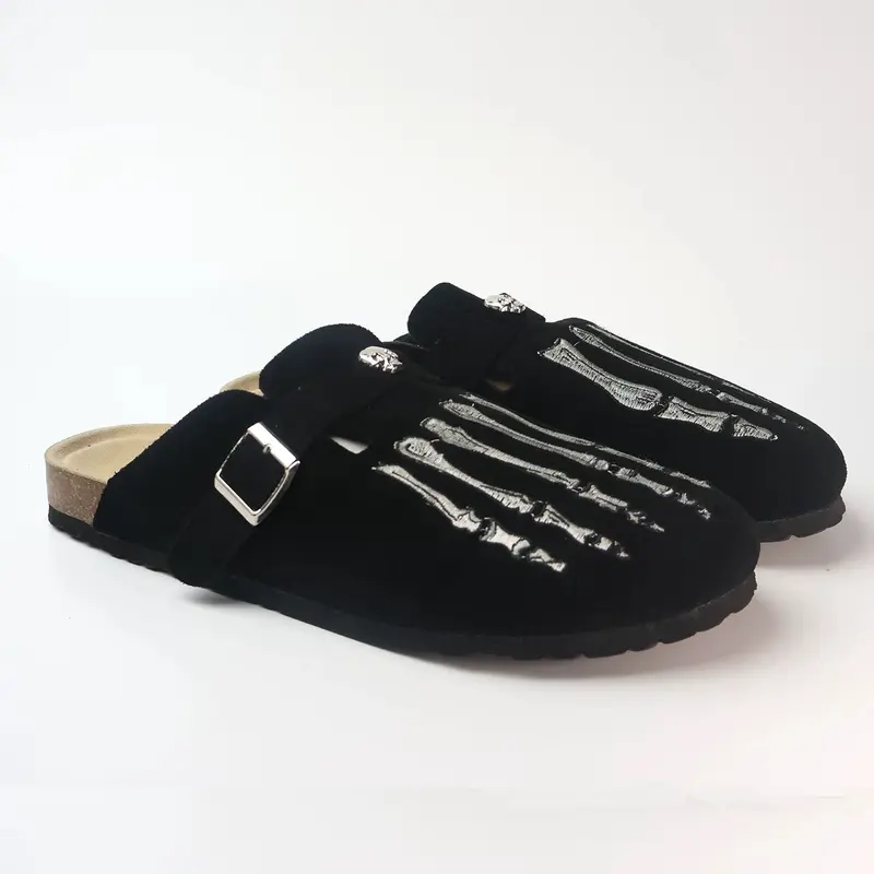 Gothic Punk Slip On Mule Shoes
