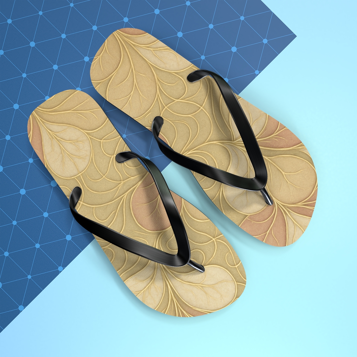 Camellia Vein Labyrinth comfortable casual flip flops