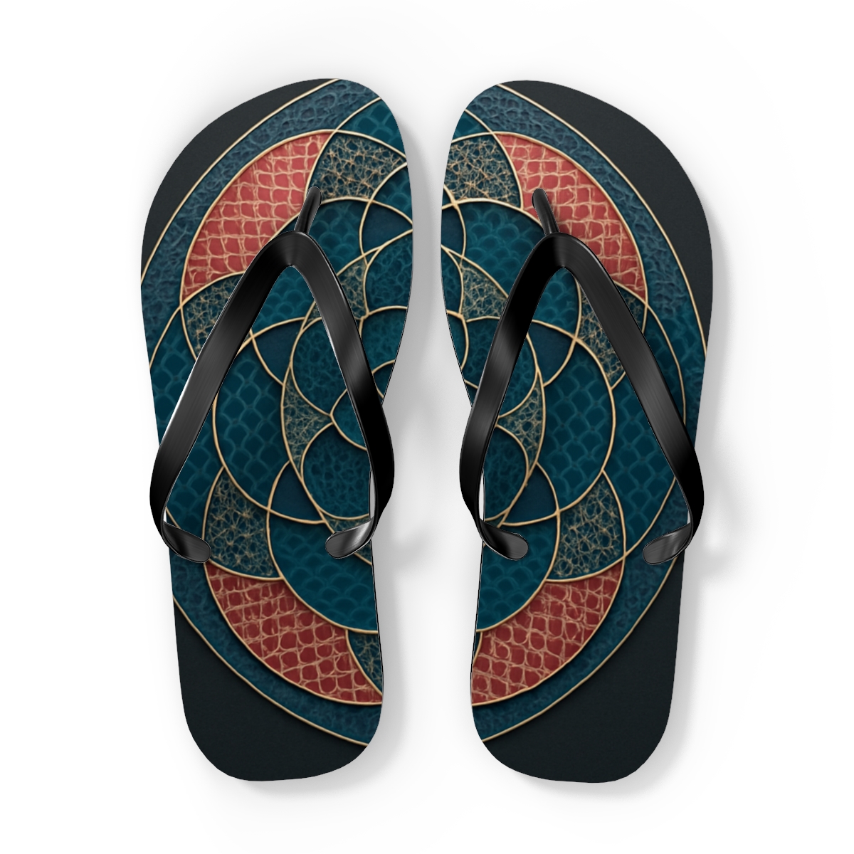 Prismatic Lattice Halo stylish summer flip flops